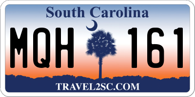 SC license plate MQH161