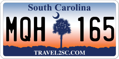 SC license plate MQH165