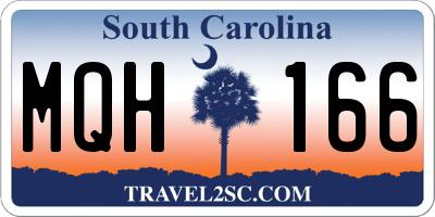SC license plate MQH166