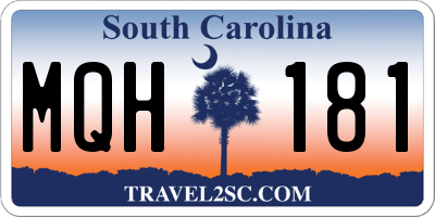 SC license plate MQH181