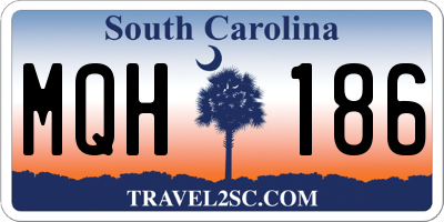 SC license plate MQH186