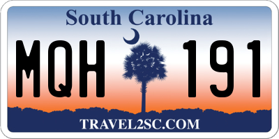 SC license plate MQH191