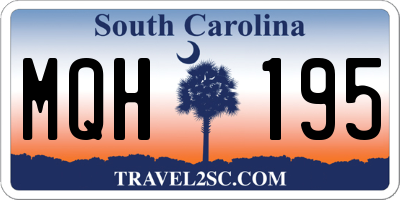 SC license plate MQH195