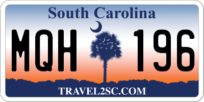 SC license plate MQH196