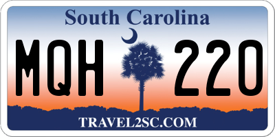 SC license plate MQH220