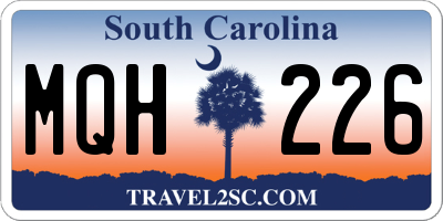 SC license plate MQH226