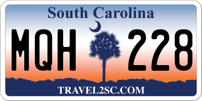 SC license plate MQH228