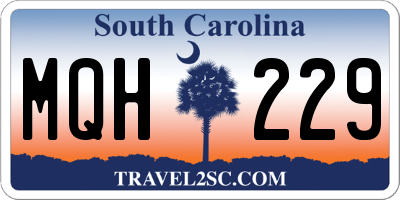 SC license plate MQH229