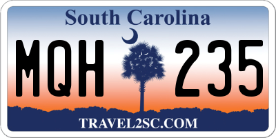 SC license plate MQH235