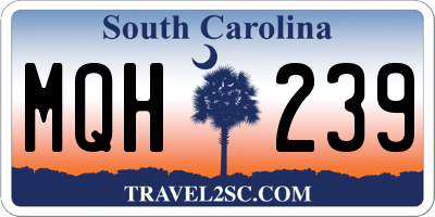 SC license plate MQH239