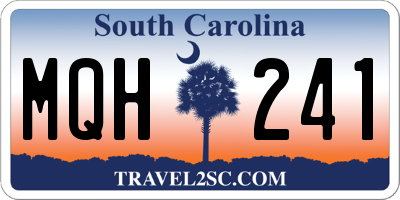 SC license plate MQH241