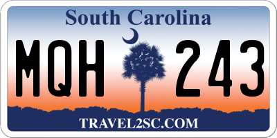 SC license plate MQH243