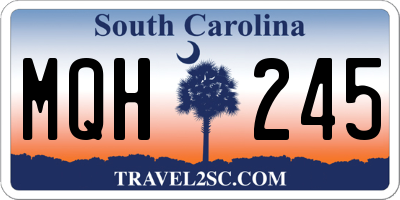 SC license plate MQH245