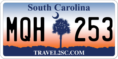 SC license plate MQH253