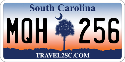SC license plate MQH256