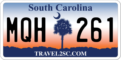 SC license plate MQH261