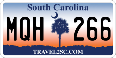 SC license plate MQH266