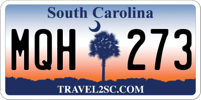 SC license plate MQH273