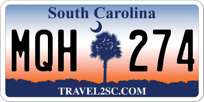 SC license plate MQH274