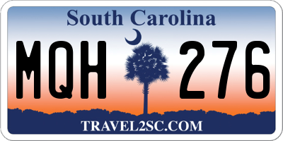 SC license plate MQH276