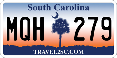 SC license plate MQH279