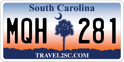 SC license plate MQH281