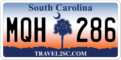 SC license plate MQH286