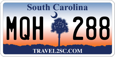 SC license plate MQH288