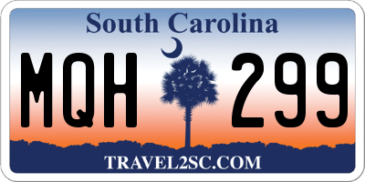 SC license plate MQH299