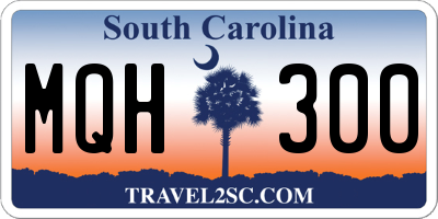 SC license plate MQH300