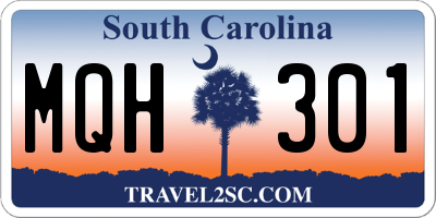 SC license plate MQH301