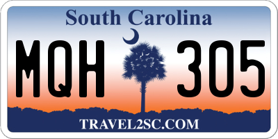 SC license plate MQH305