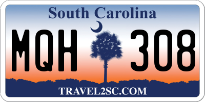 SC license plate MQH308