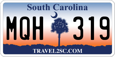 SC license plate MQH319