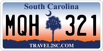 SC license plate MQH321
