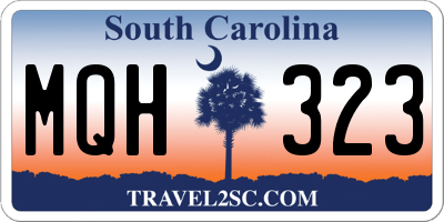 SC license plate MQH323