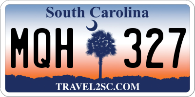 SC license plate MQH327