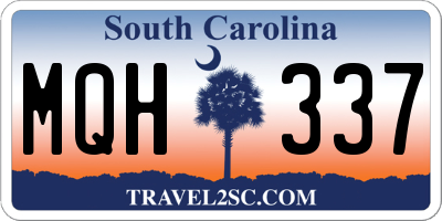SC license plate MQH337