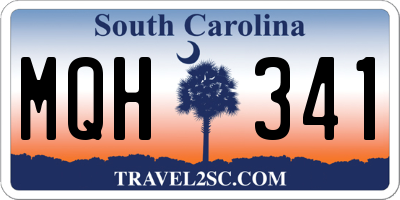 SC license plate MQH341