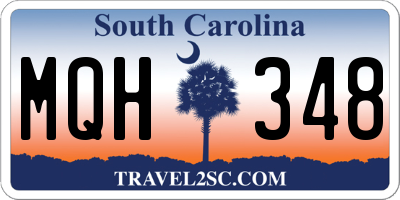 SC license plate MQH348
