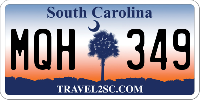 SC license plate MQH349