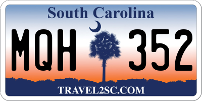 SC license plate MQH352