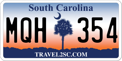 SC license plate MQH354