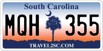 SC license plate MQH355
