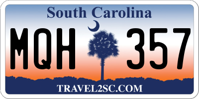 SC license plate MQH357
