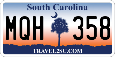 SC license plate MQH358