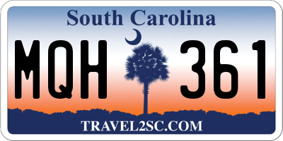 SC license plate MQH361