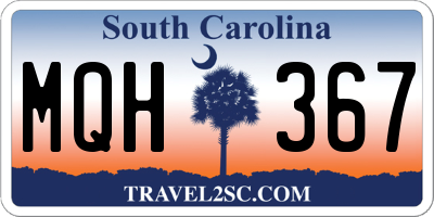 SC license plate MQH367