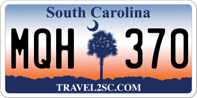SC license plate MQH370
