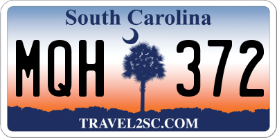 SC license plate MQH372